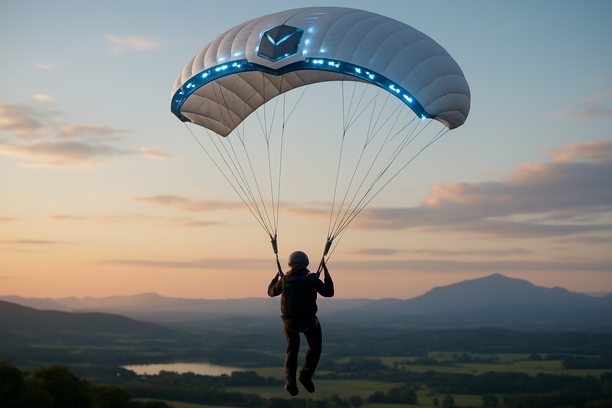 alt_text: A scenic landscape featuring a serene lake surrounded by lush green mountains under a clear blue sky.