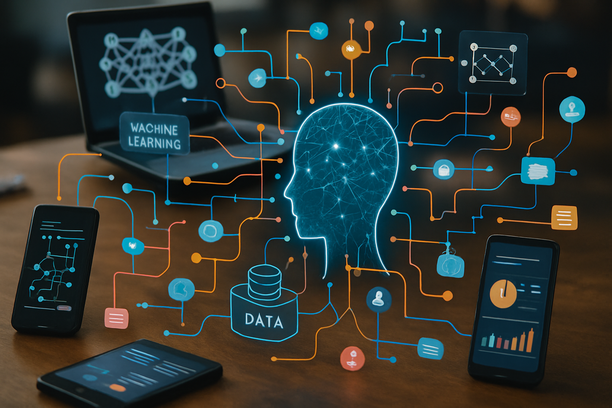 alt_text: A vibrant sunset over mountains, casting colorful reflections on a serene lake below.