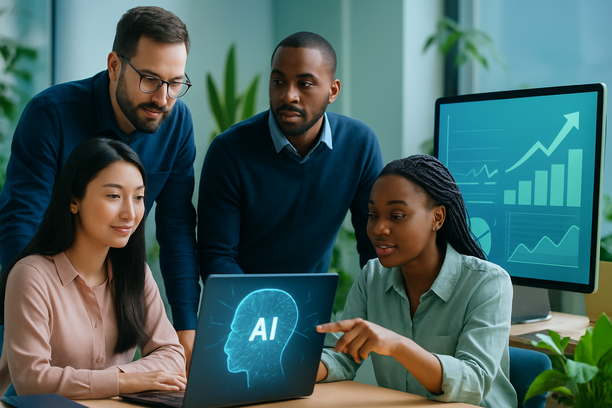 alt_text: A vibrant sunset over a calm ocean, casting colorful reflections on the water's surface.